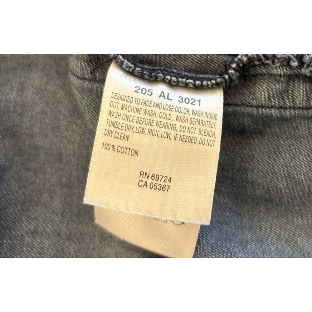 Columbia Women's Large Denim Shirt Jacket Shacket Chore Artsy - Picture 7 of 8